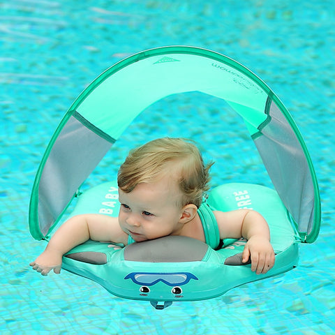 Image of Baby Swim Ring Float With Canopy