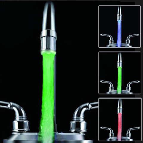 Image of Colorful LED Water Faucet with 7 Colors Changing Temperature Control